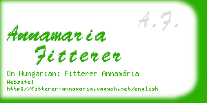 annamaria fitterer business card